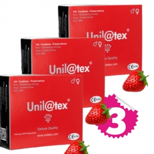 3 cajas Unilatex fresa 432 unidades